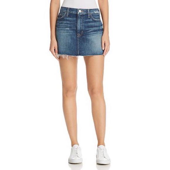 Hudson Jeans Mini Skirt Maria Denim Vivid Cut-off Size 30 New w/Tag MSRP $155.00